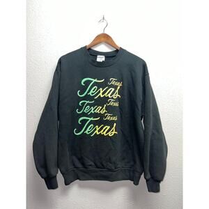 Vintage Texas Sweatshirt Crewneck State Gradient Jerzees USA Made 90s 1990s L
